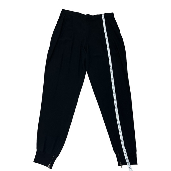 Eileen Fisher Silk Crepe Pull-On Jogger Pants w/ Ankle-Zip Size M - Picture 7 of 13